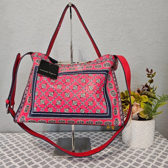 Nanette Lepore Athena Rug Crossbody – Red Leather | NWT - Picture 3 of 10